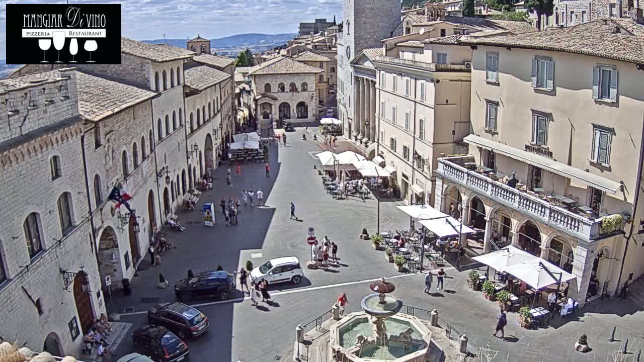 Assisi Piazza del Comune Square - Perugia, Umbria, Italy