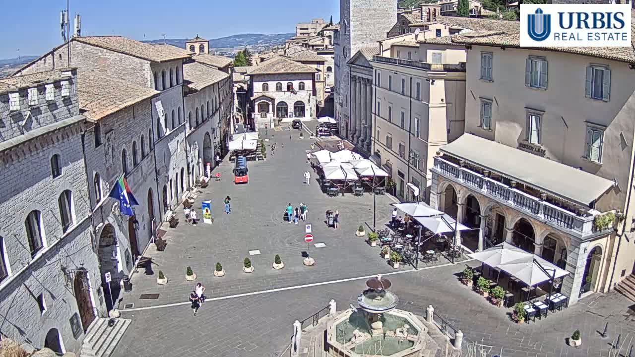 Assisi Piazza del Comune Square - Perugia, Umbria, Italy