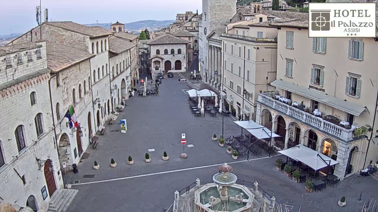 Assisi Piazza del Comune Square - Perugia, Umbria, Italy