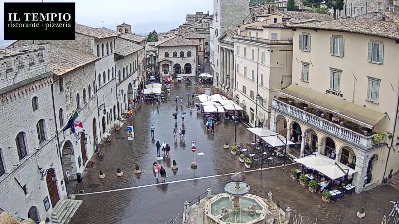Assisi Piazza del Comune Square - Perugia, Umbria, Italy