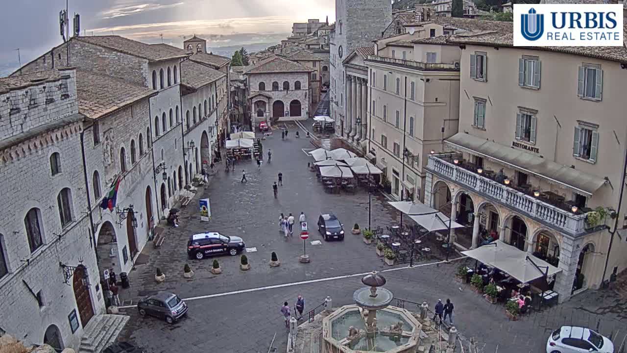 Assisi Piazza del Comune Square - Perugia, Umbria, Italy