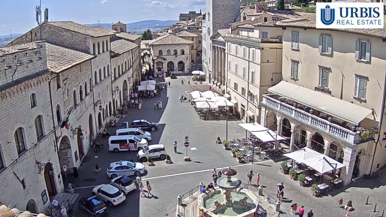 Assisi Piazza del Comune Square - Perugia, Umbria, Italy