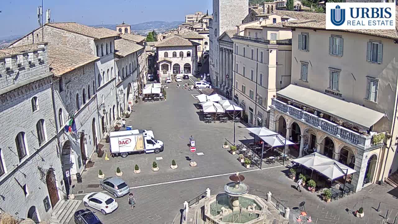 Assisi Piazza del Comune Square - Perugia, Umbria, Italy