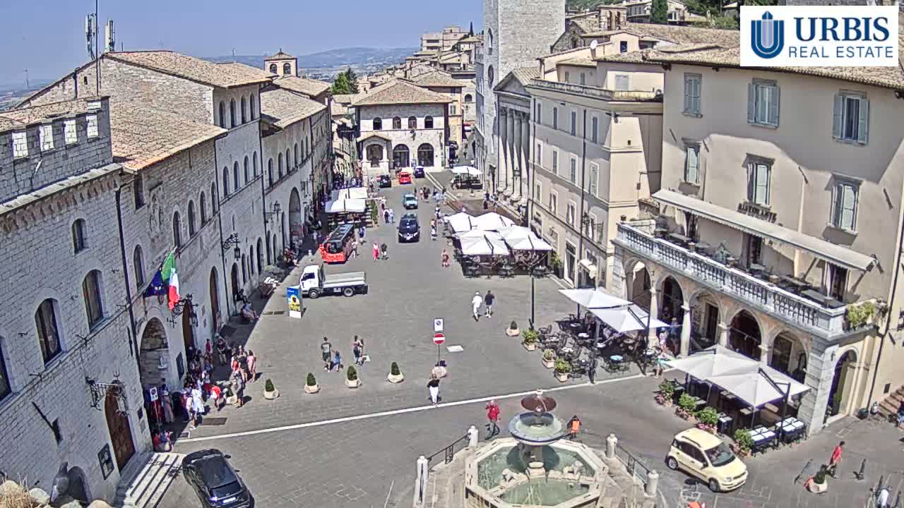 Assisi Piazza del Comune Square - Perugia, Umbria, Italy