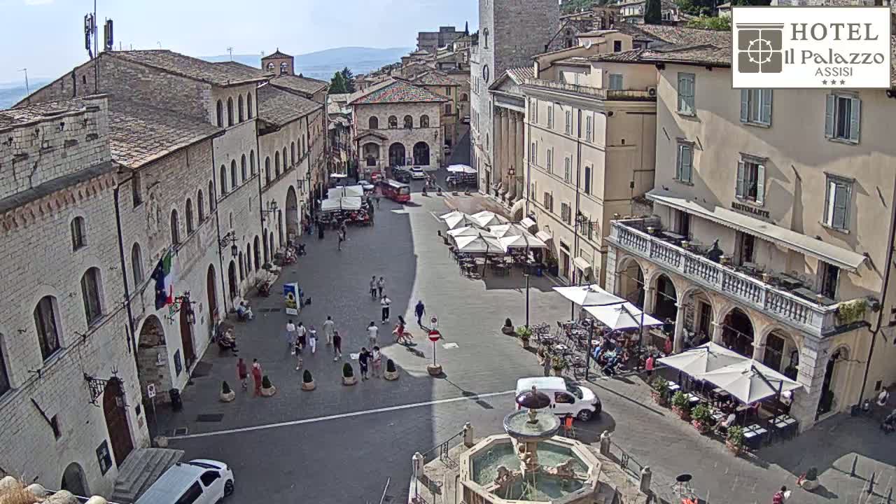 Assisi Piazza del Comune Square - Perugia, Umbria, Italy