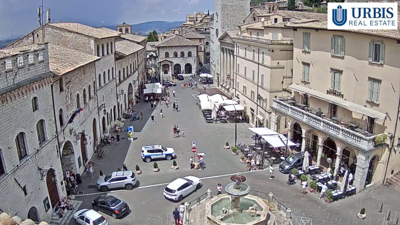 Assisi Piazza del Comune Square - Perugia, Umbria, Italy