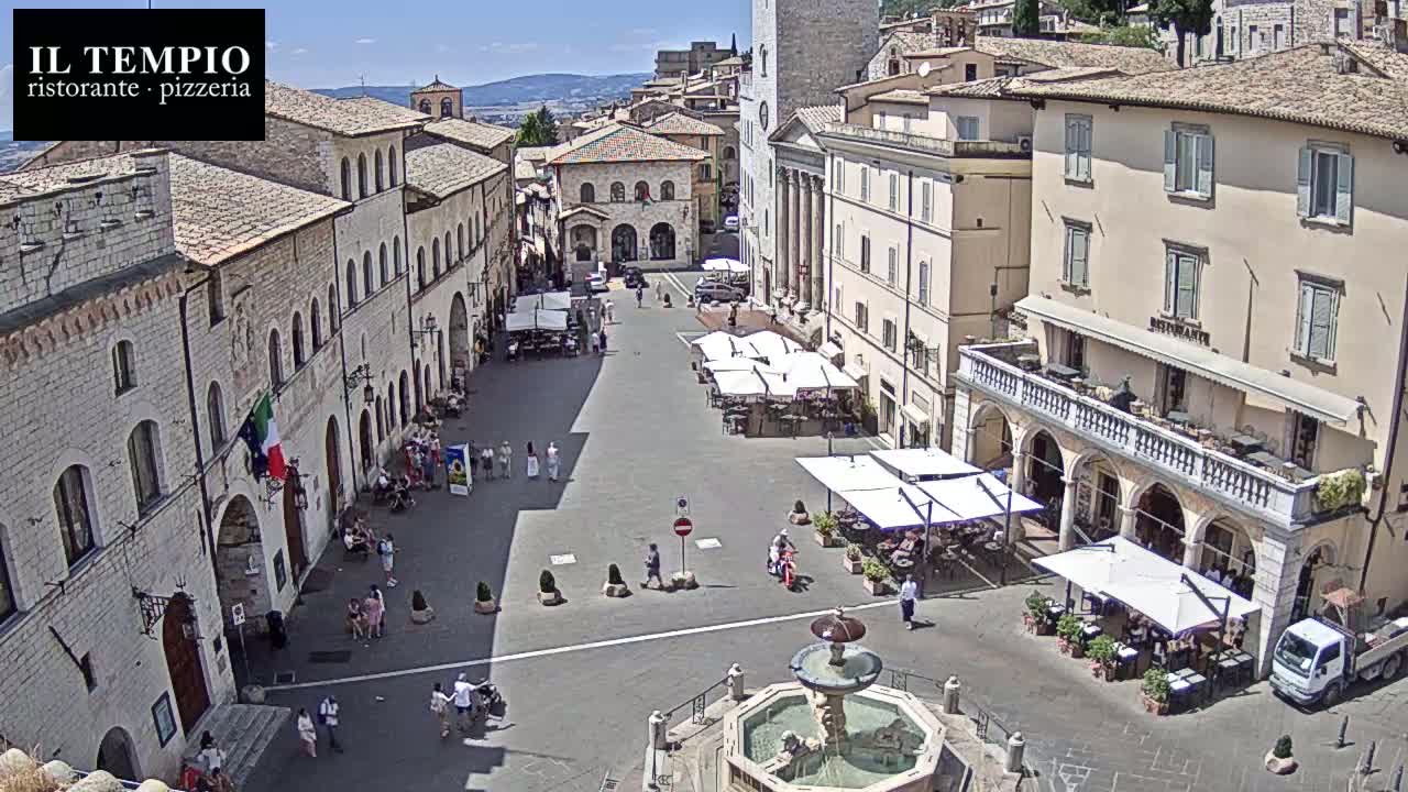 Assisi Piazza del Comune Square - Perugia, Umbria, Italy