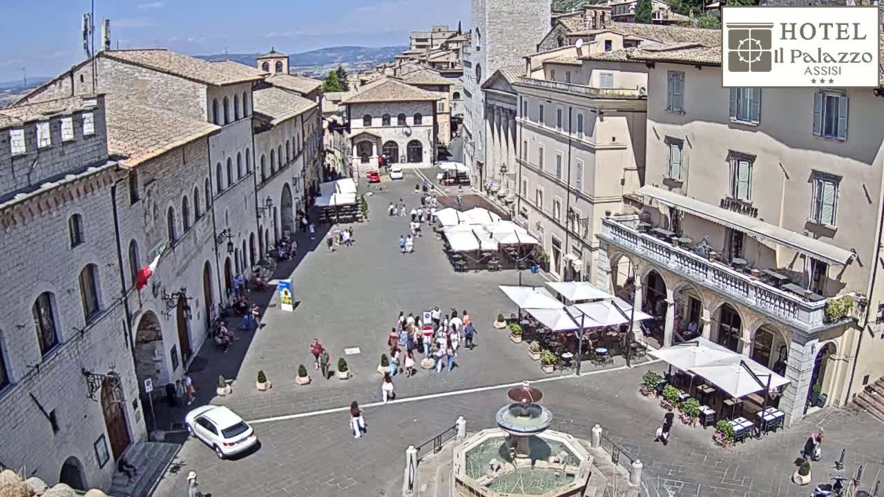Assisi Piazza del Comune Square - Perugia, Umbria, Italy