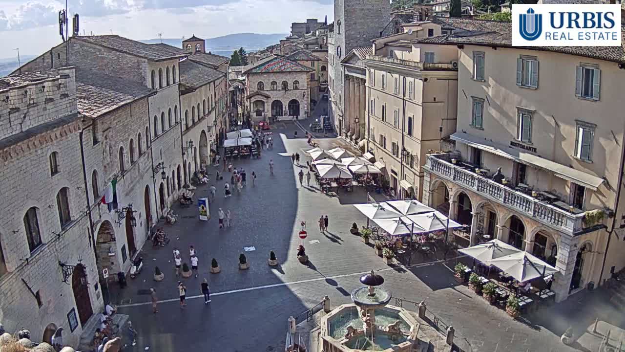 Assisi Piazza del Comune Square - Perugia, Umbria, Italy