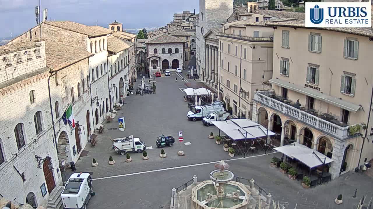 Assisi Piazza del Comune Square - Perugia, Umbria, Italy