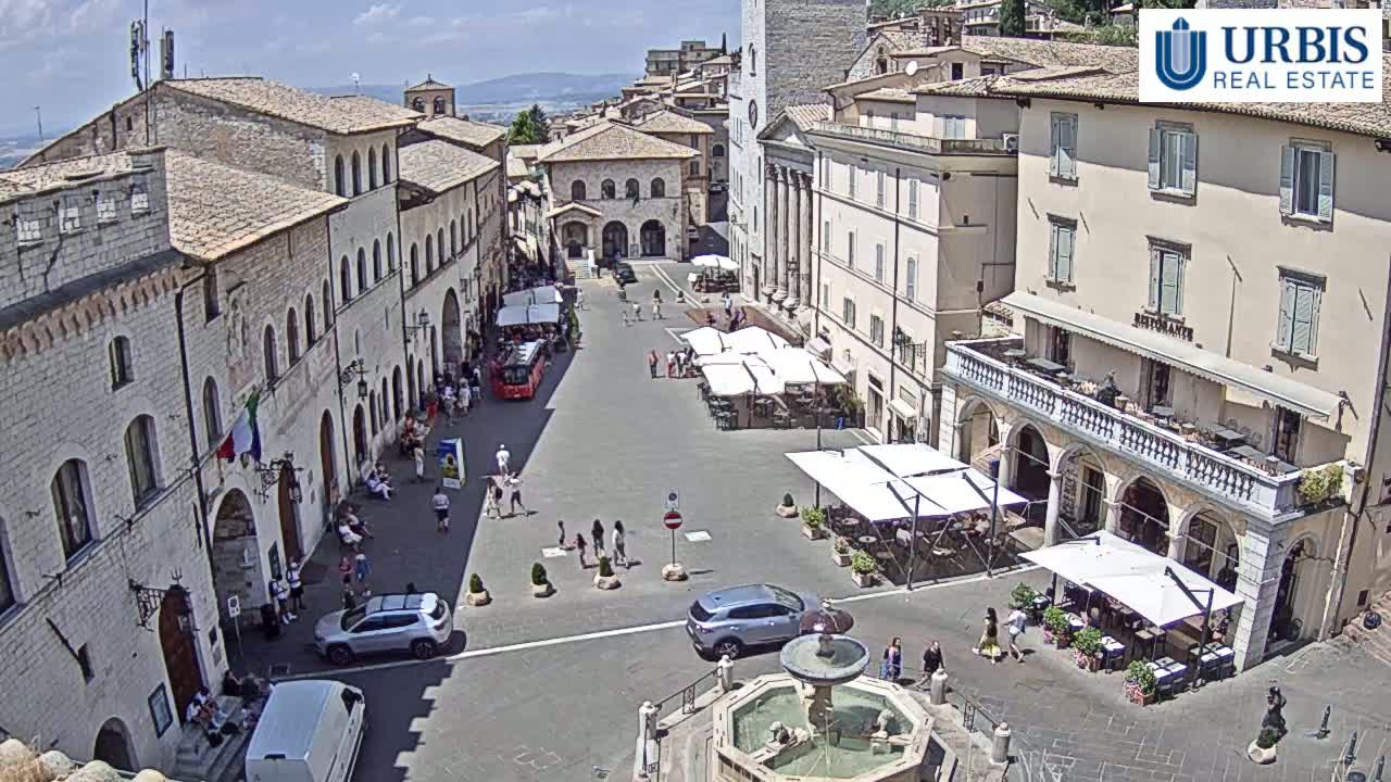 Assisi Piazza del Comune Square - Perugia, Umbria, Italy