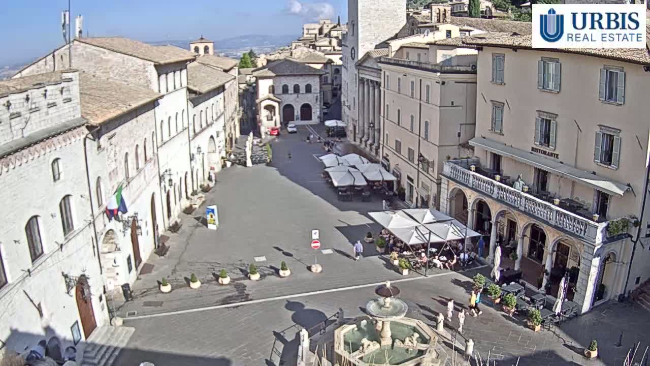 Assisi Piazza del Comune Square - Perugia, Umbria, Italy