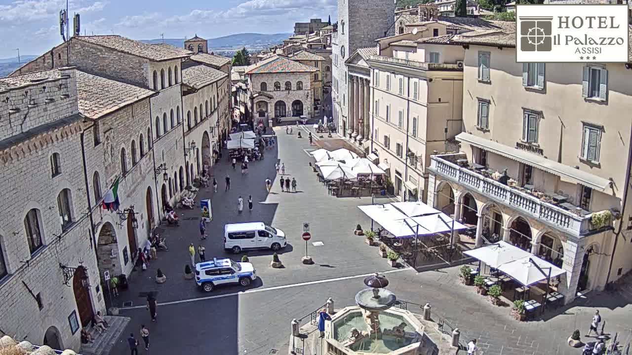 Assisi Piazza del Comune Square - Perugia, Umbria, Italy
