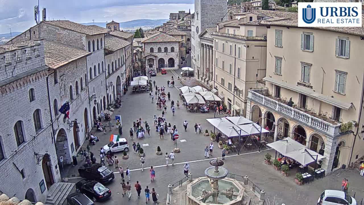 Assisi Piazza del Comune Square - Perugia, Umbria, Italy