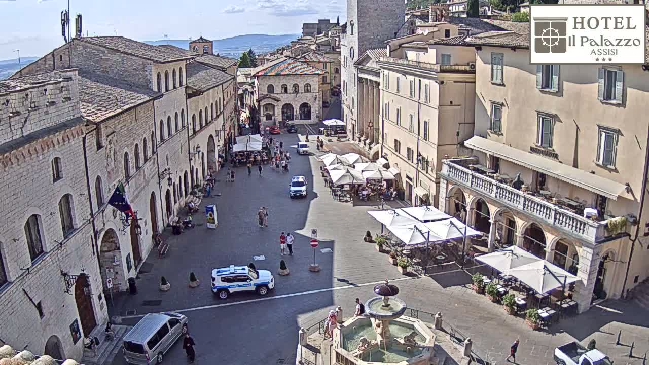 Assisi Piazza del Comune Square - Perugia, Umbria, Italy