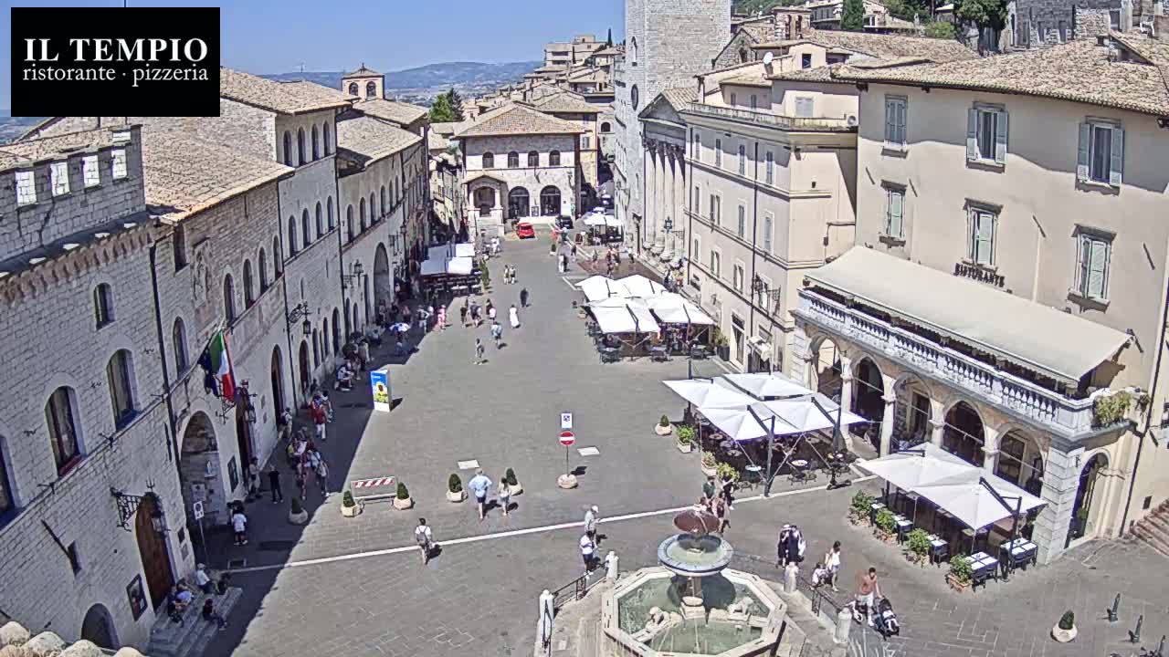Assisi Piazza del Comune Square - Perugia, Umbria, Italy
