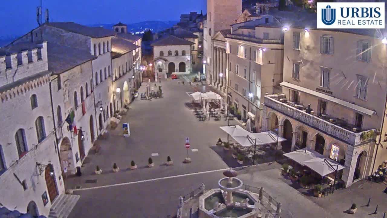 Assisi Piazza del Comune Square - Perugia, Umbria, Italy