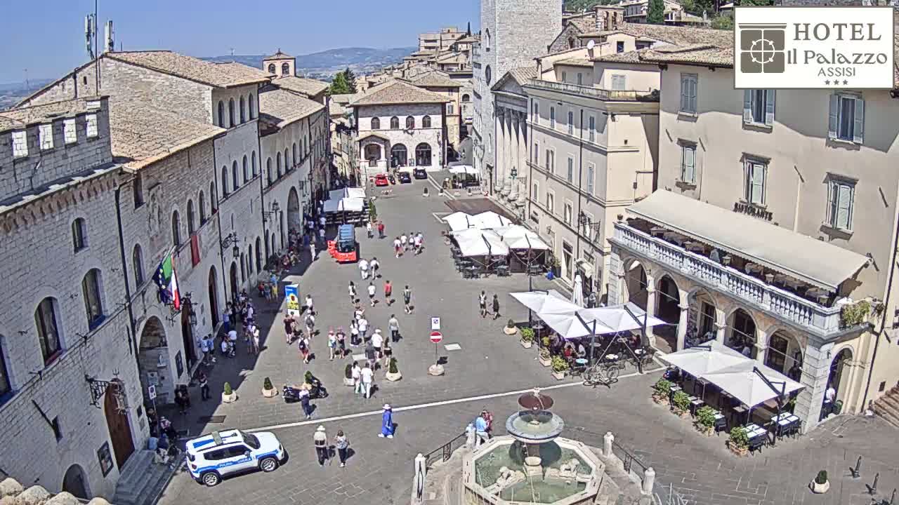 Assisi Piazza del Comune Square - Perugia, Umbria, Italy