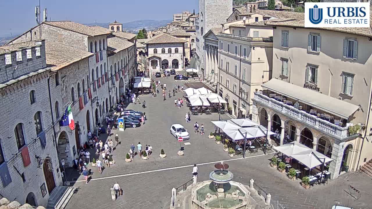 Assisi Piazza del Comune Square - Perugia, Umbria, Italy