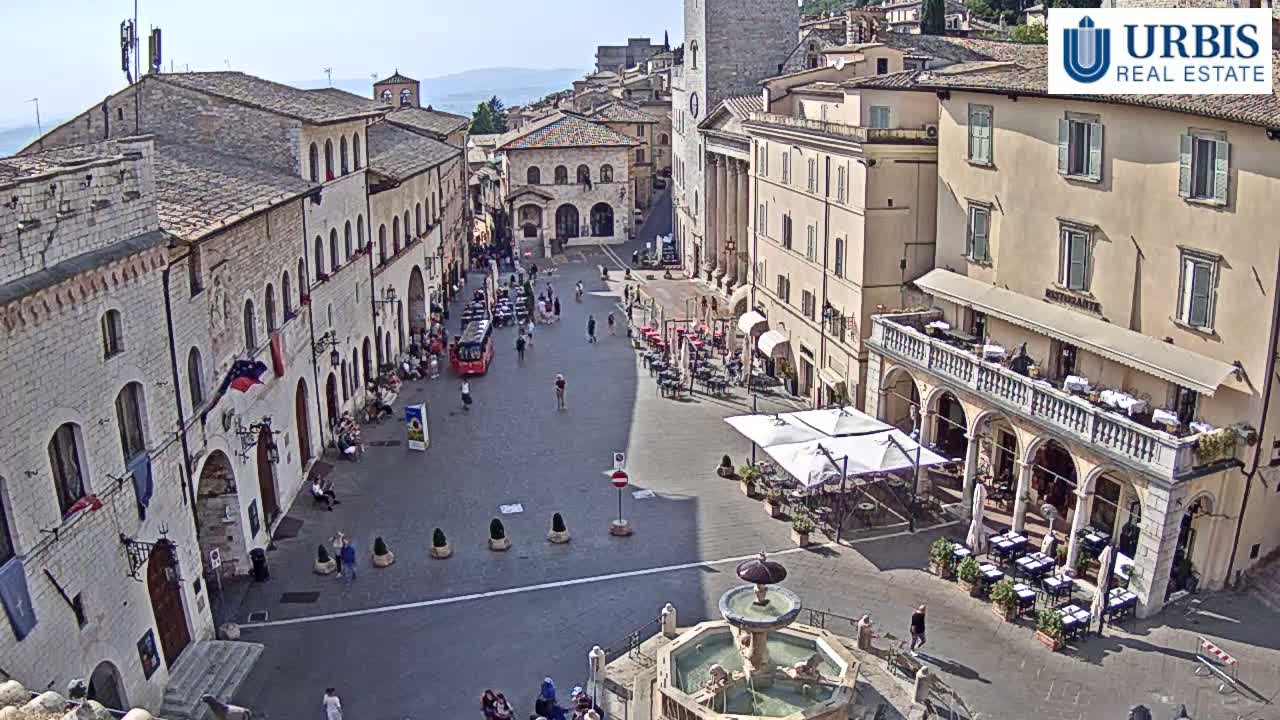 Assisi Piazza del Comune Square - Perugia, Umbria, Italy