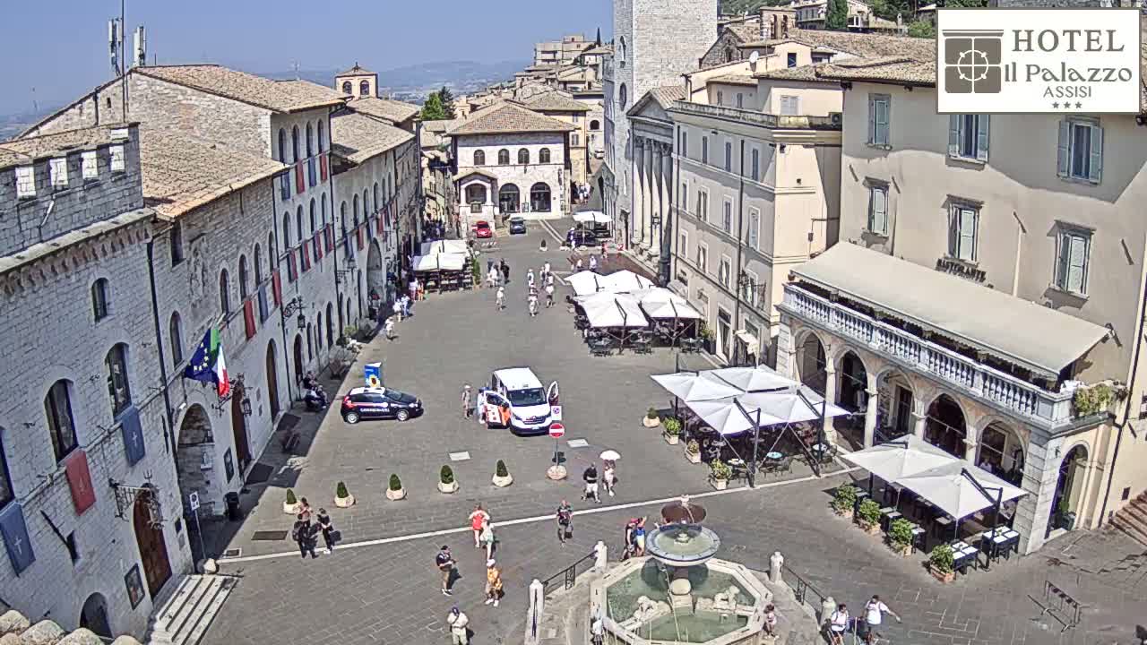 Assisi Piazza del Comune Square - Perugia, Umbria, Italy