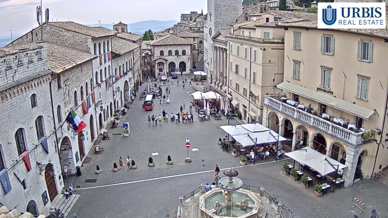 Assisi Piazza del Comune Square - Perugia, Umbria, Italy