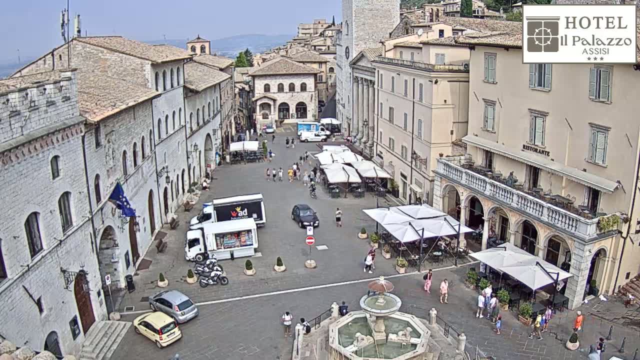 Assisi Piazza del Comune Square - Perugia, Umbria, Italy