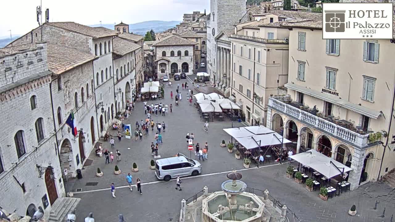 Assisi Piazza del Comune Square - Perugia, Umbria, Italy