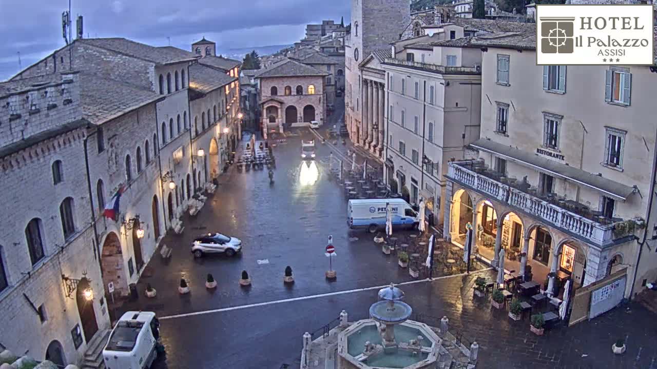 Assisi Piazza del Comune Square - Perugia, Umbria, Italy