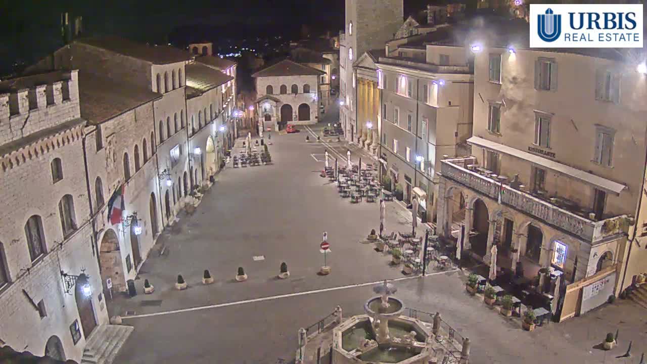 Assisi Piazza del Comune Square - Perugia, Umbria, Italy