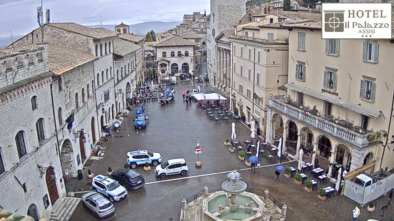 Assisi Piazza del Comune Square - Perugia, Umbria, Italy