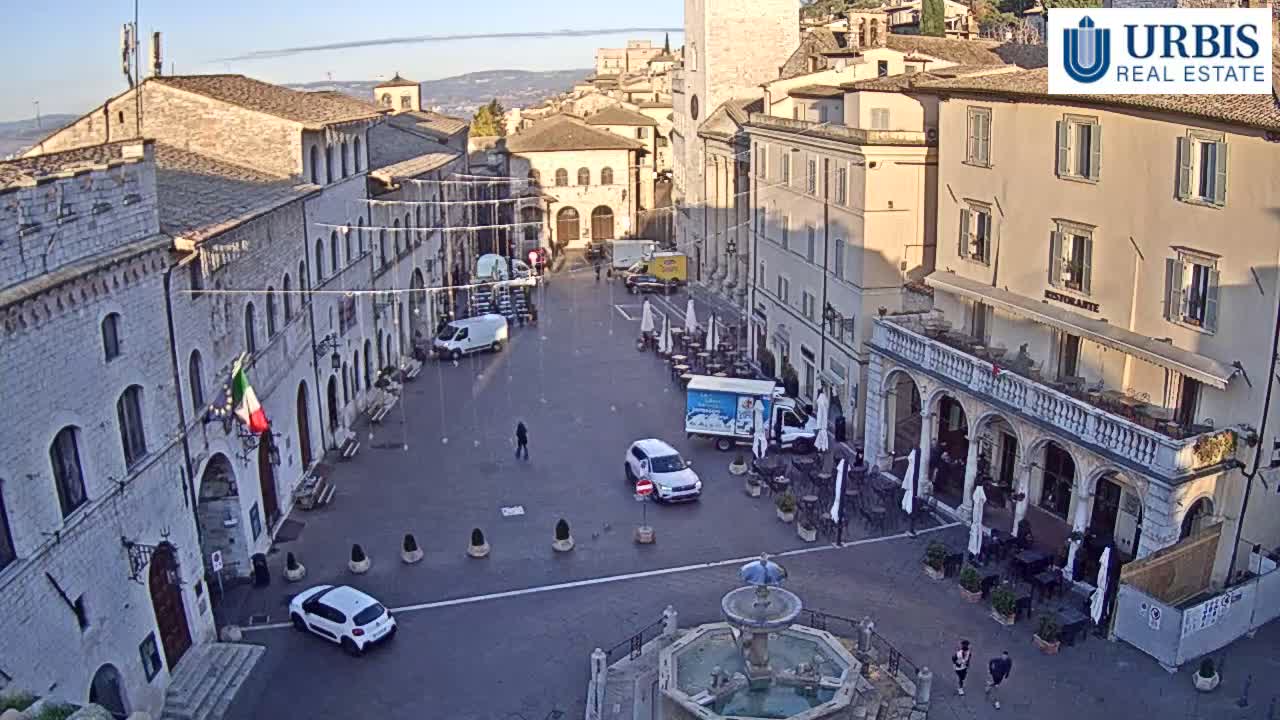 Assisi Piazza del Comune Square - Perugia, Umbria, Italy