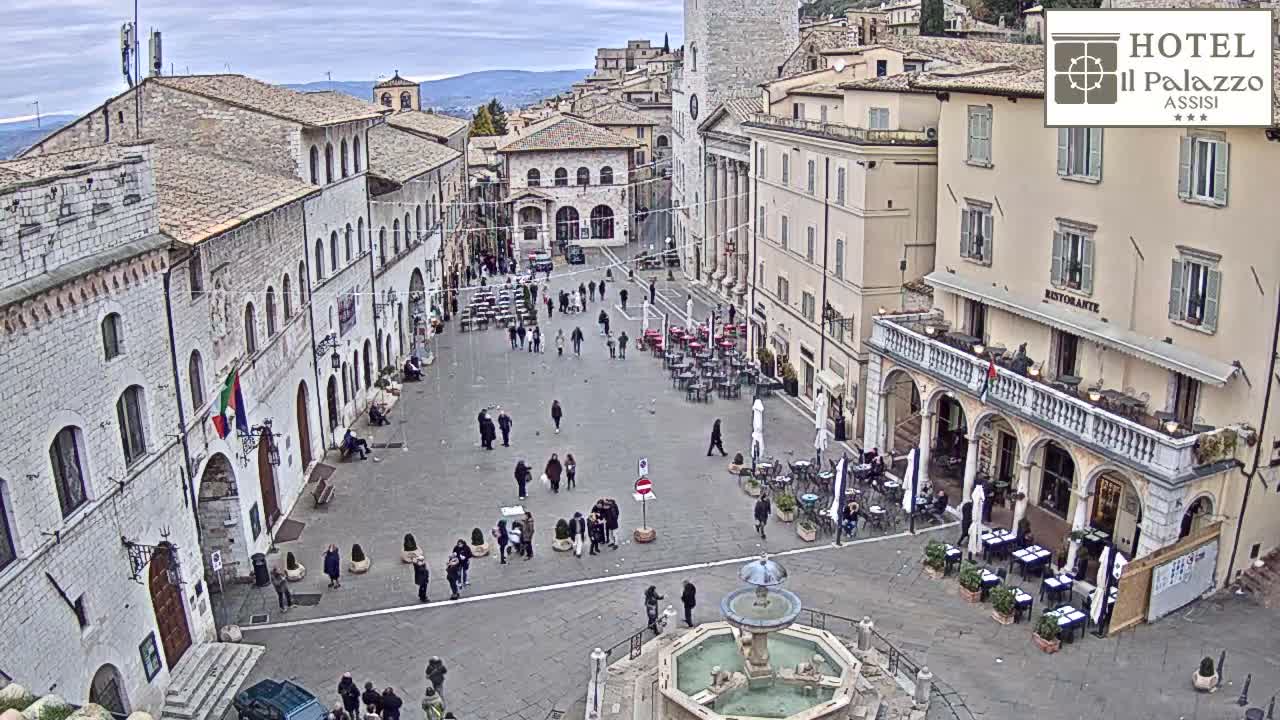 Assisi Piazza del Comune Square - Perugia, Umbria, Italy