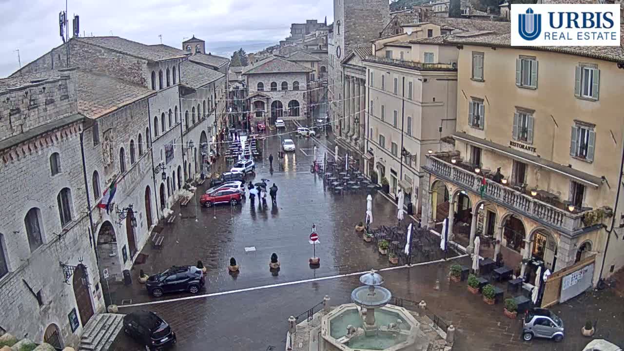 Assisi Piazza del Comune Square - Perugia, Umbria, Italy