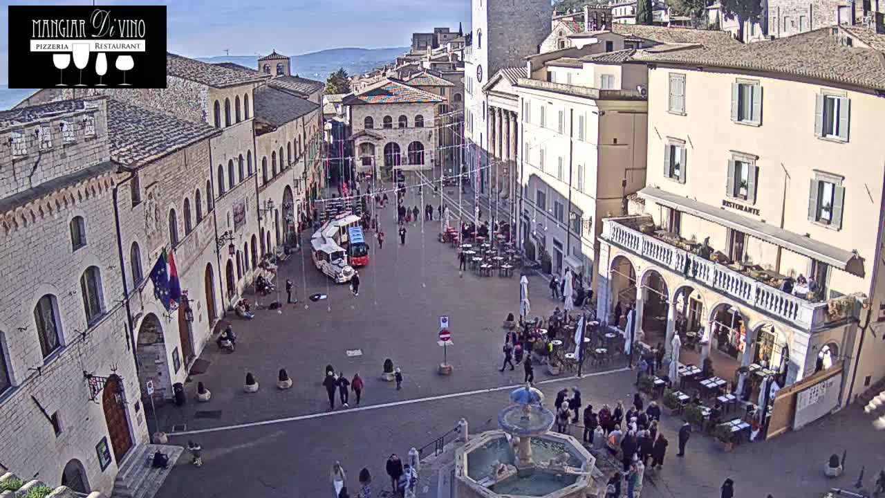 Assisi Piazza del Comune Square - Perugia, Umbria, Italy