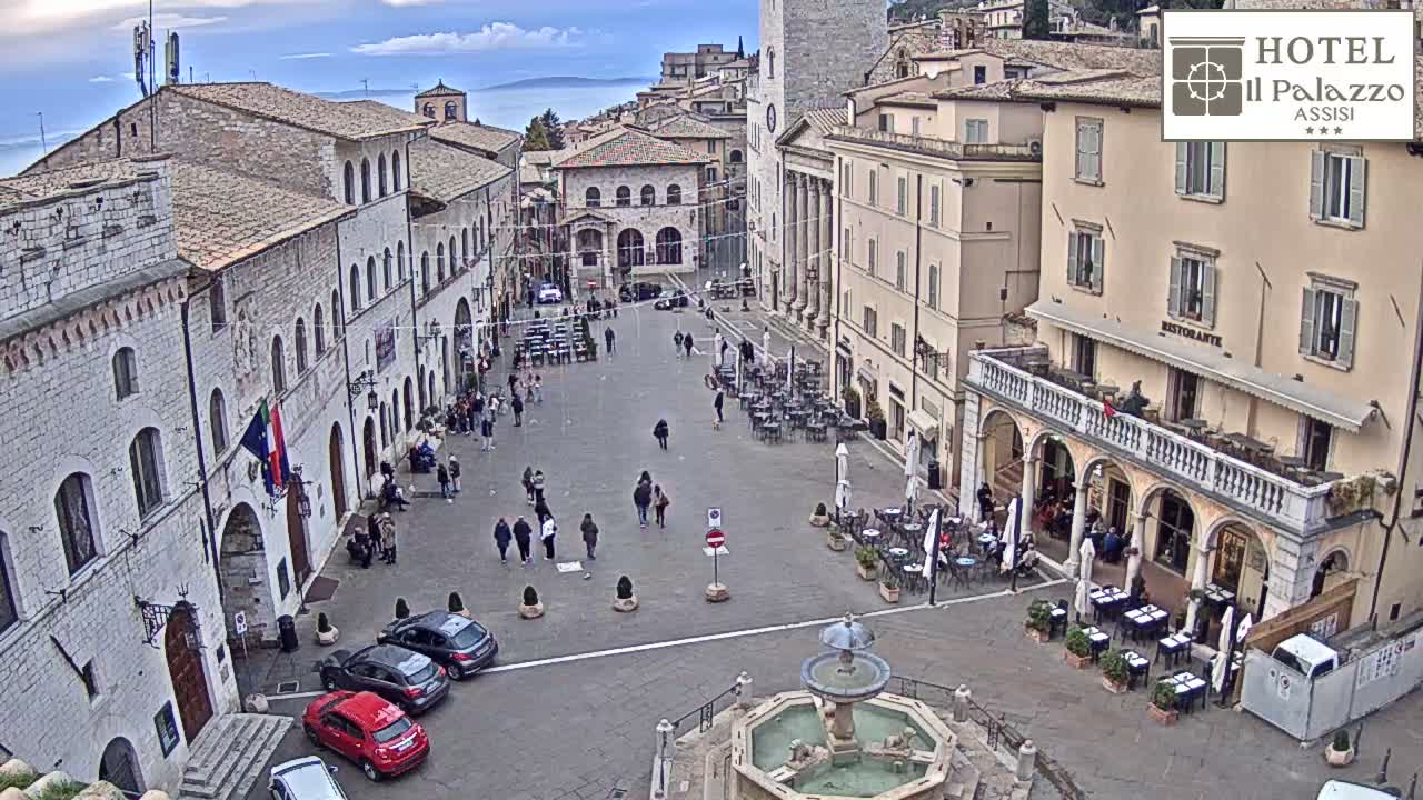 Assisi Piazza del Comune Square - Perugia, Umbria, Italy