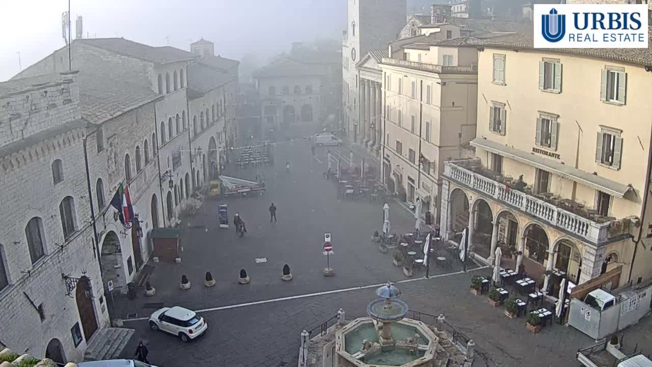 Assisi Piazza del Comune Square - Perugia, Umbria, Italy