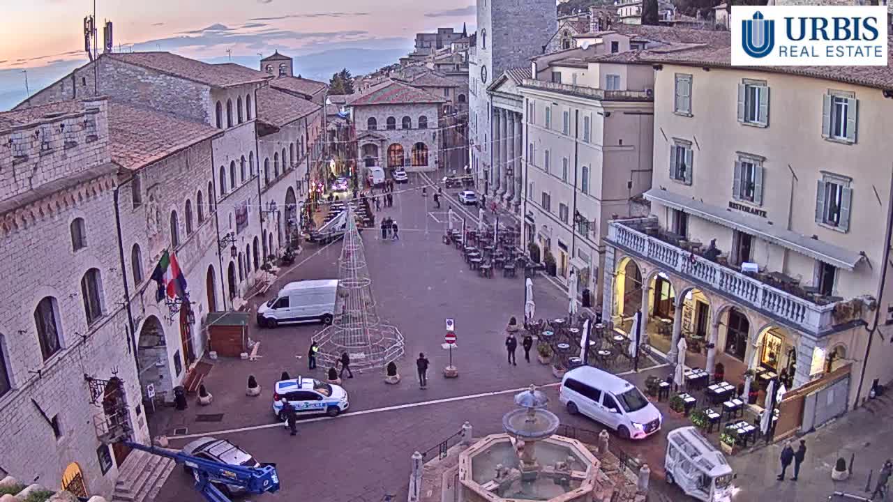 Assisi Piazza del Comune Square - Perugia, Umbria, Italy