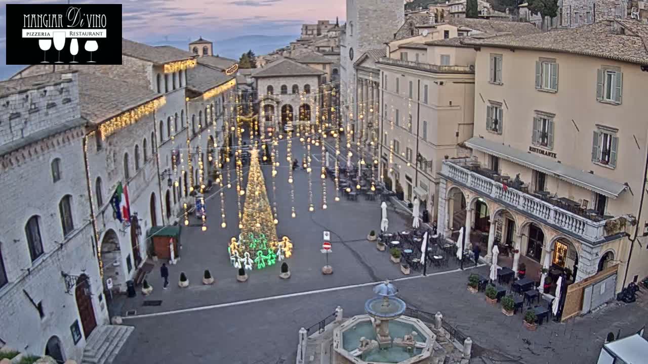 Assisi Piazza del Comune Square - Perugia, Umbria, Italy