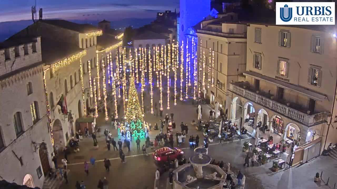 Assisi Piazza del Comune Square - Perugia, Umbria, Italy