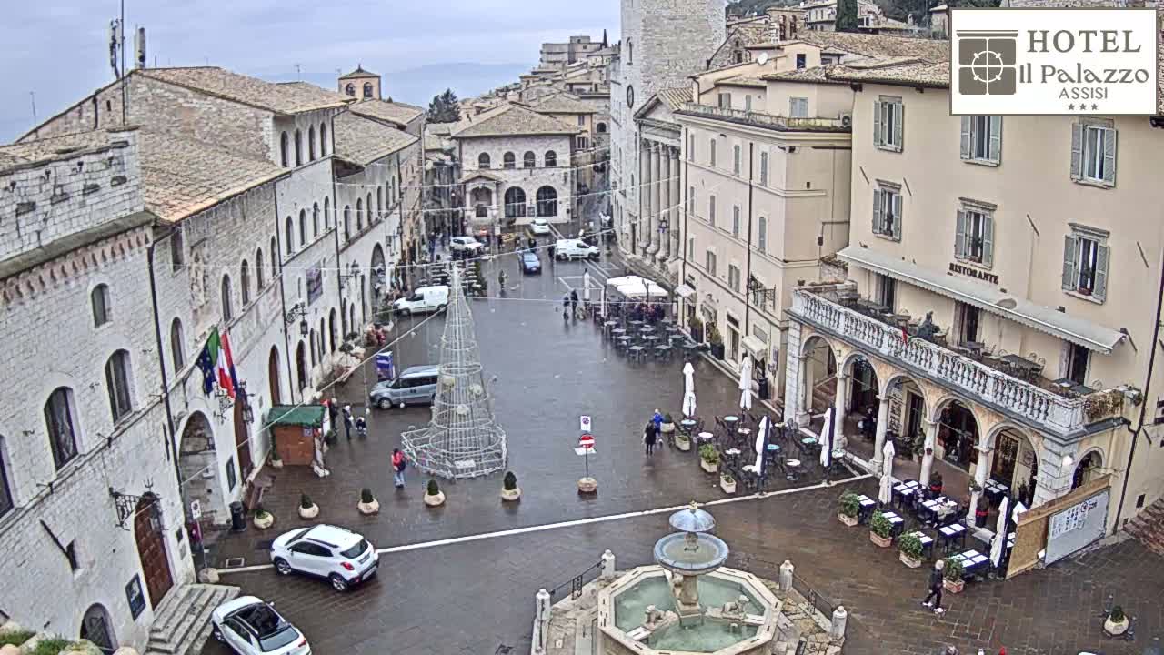 Assisi Piazza del Comune Square - Perugia, Umbria, Italy