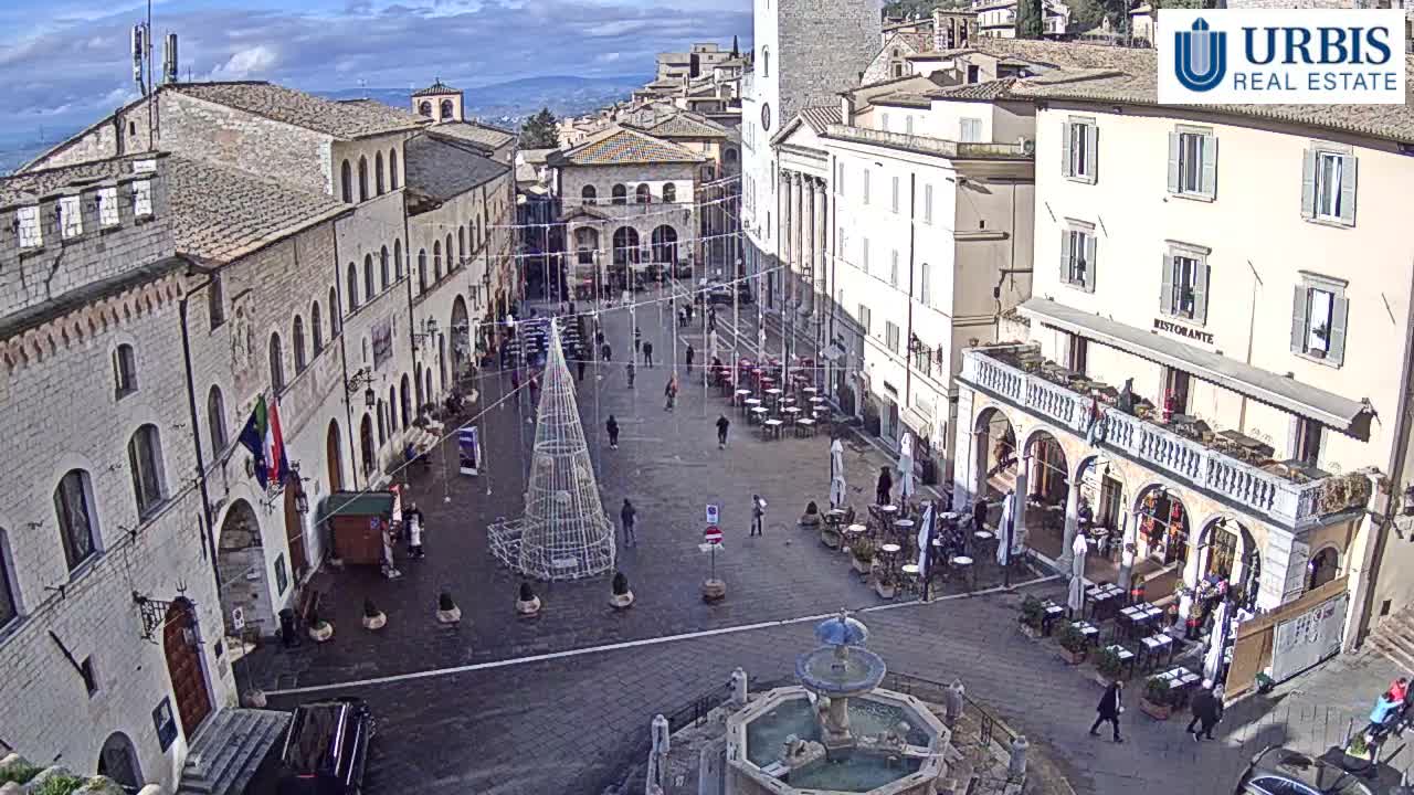 Assisi Piazza del Comune Square - Perugia, Umbria, Italy