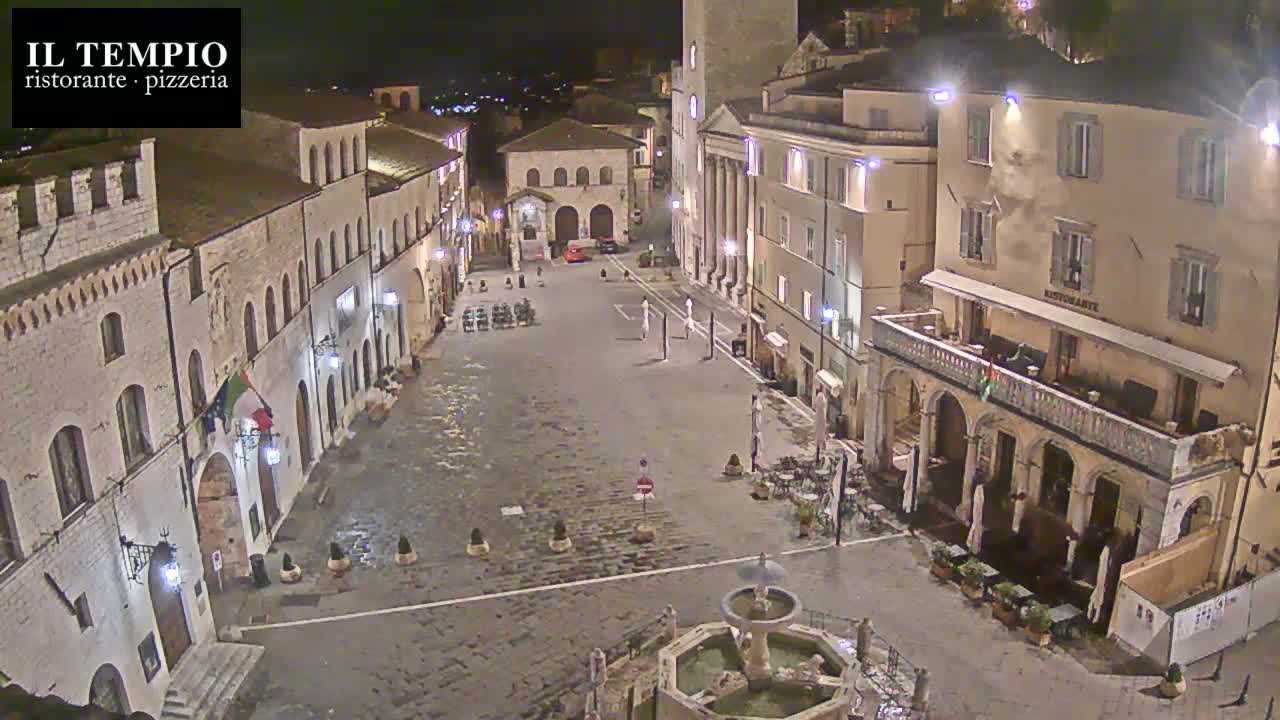 Assisi Piazza del Comune Square - Perugia, Umbria, Italy