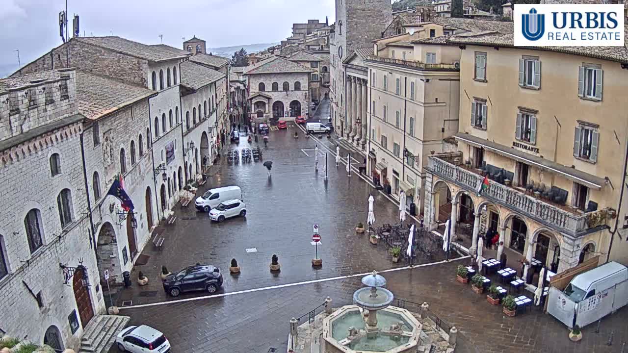 Assisi Piazza del Comune Square - Perugia, Umbria, Italy