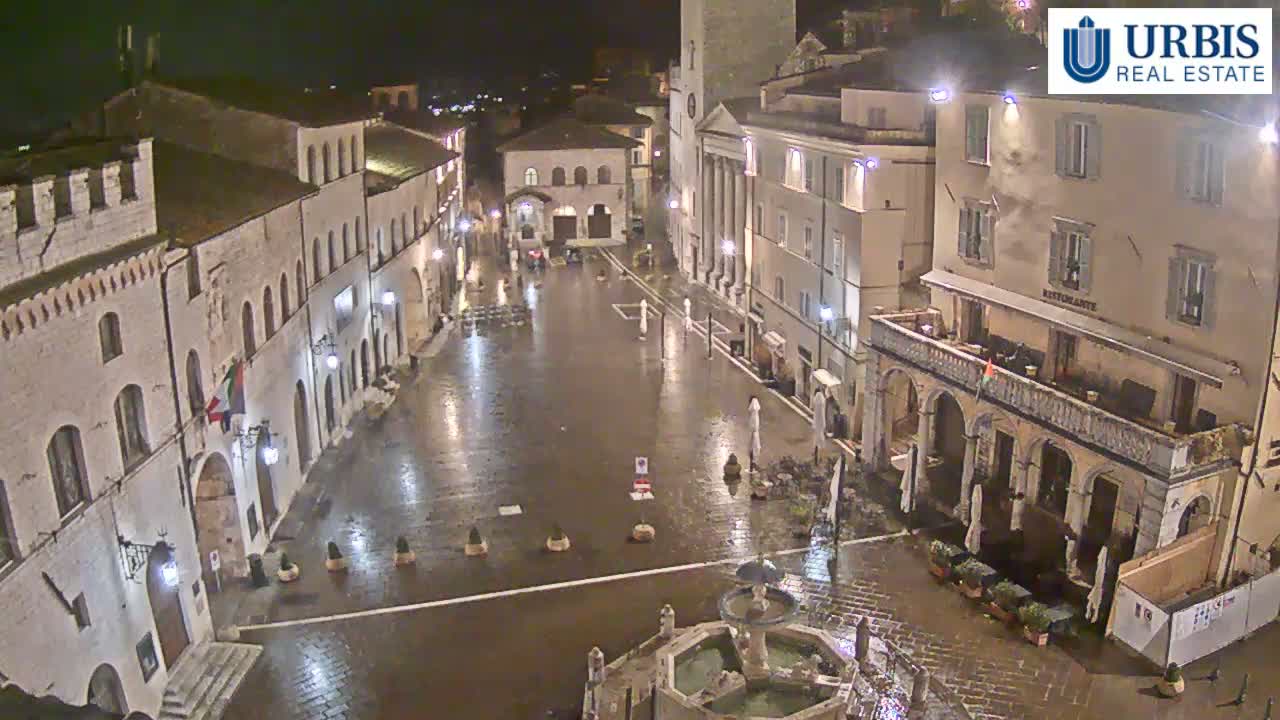 Assisi Piazza del Comune Square - Perugia, Umbria, Italy