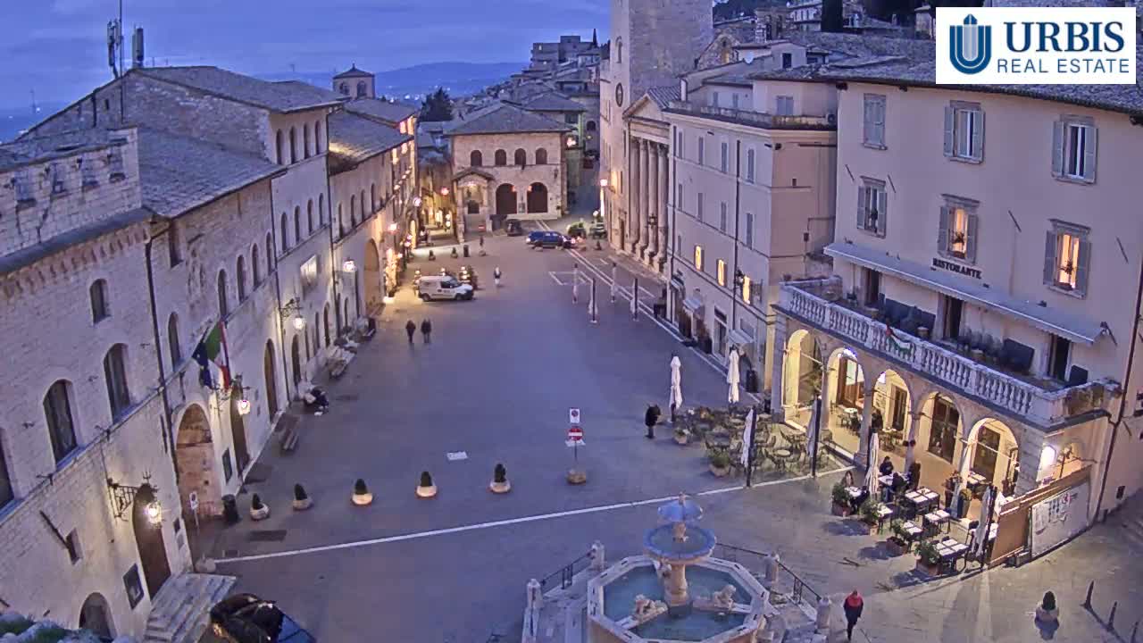 Assisi Piazza del Comune Square - Perugia, Umbria, Italy