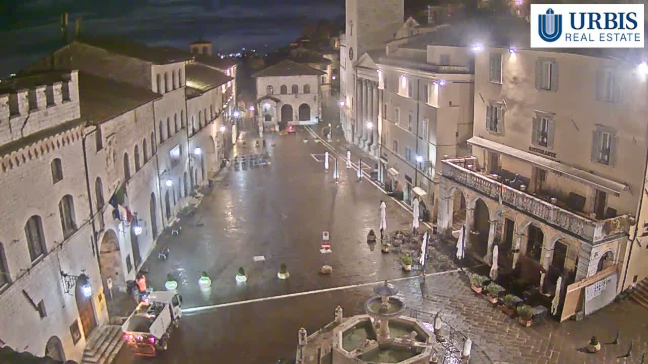 Assisi Piazza del Comune Square - Perugia, Umbria, Italy