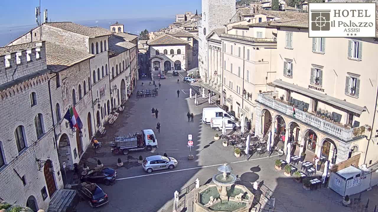 Assisi Piazza del Comune Square - Perugia, Umbria, Italy