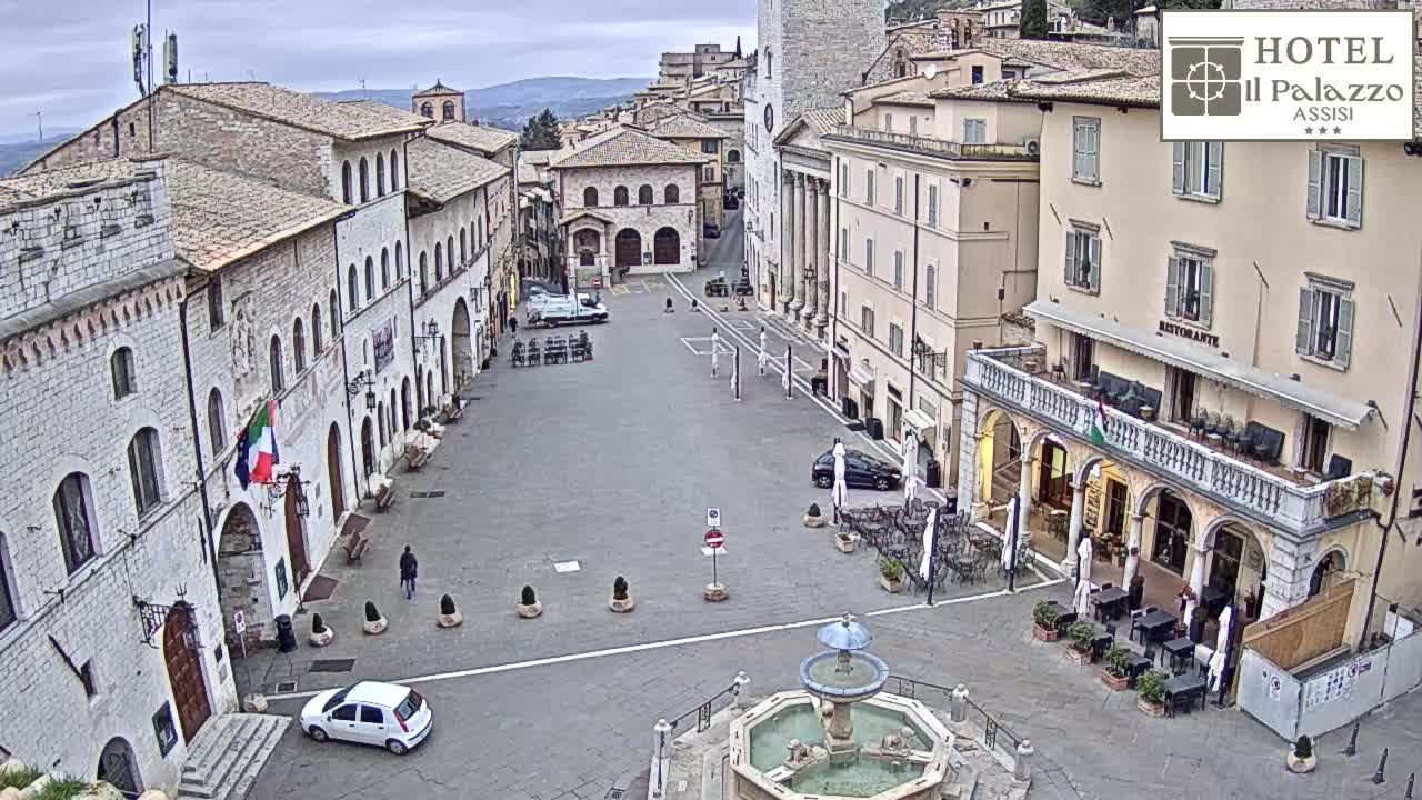 Assisi Piazza del Comune Square - Perugia, Umbria, Italy