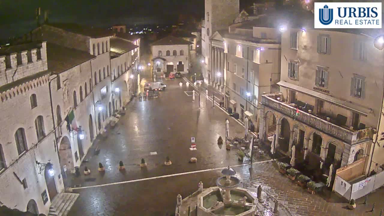 Assisi Piazza del Comune Square - Perugia, Umbria, Italy
